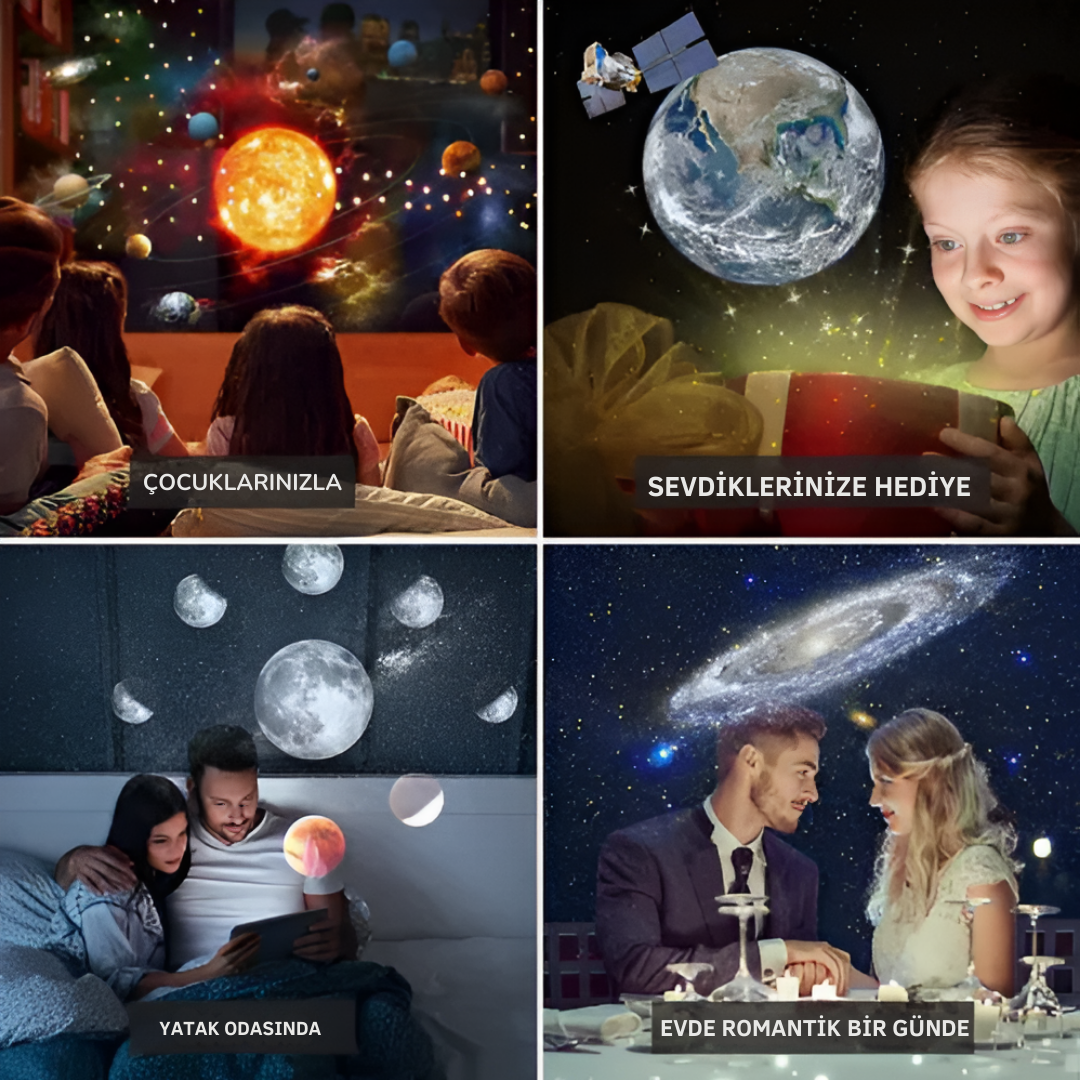 12 Filmli HD Kristal Lensli Planetaryum
